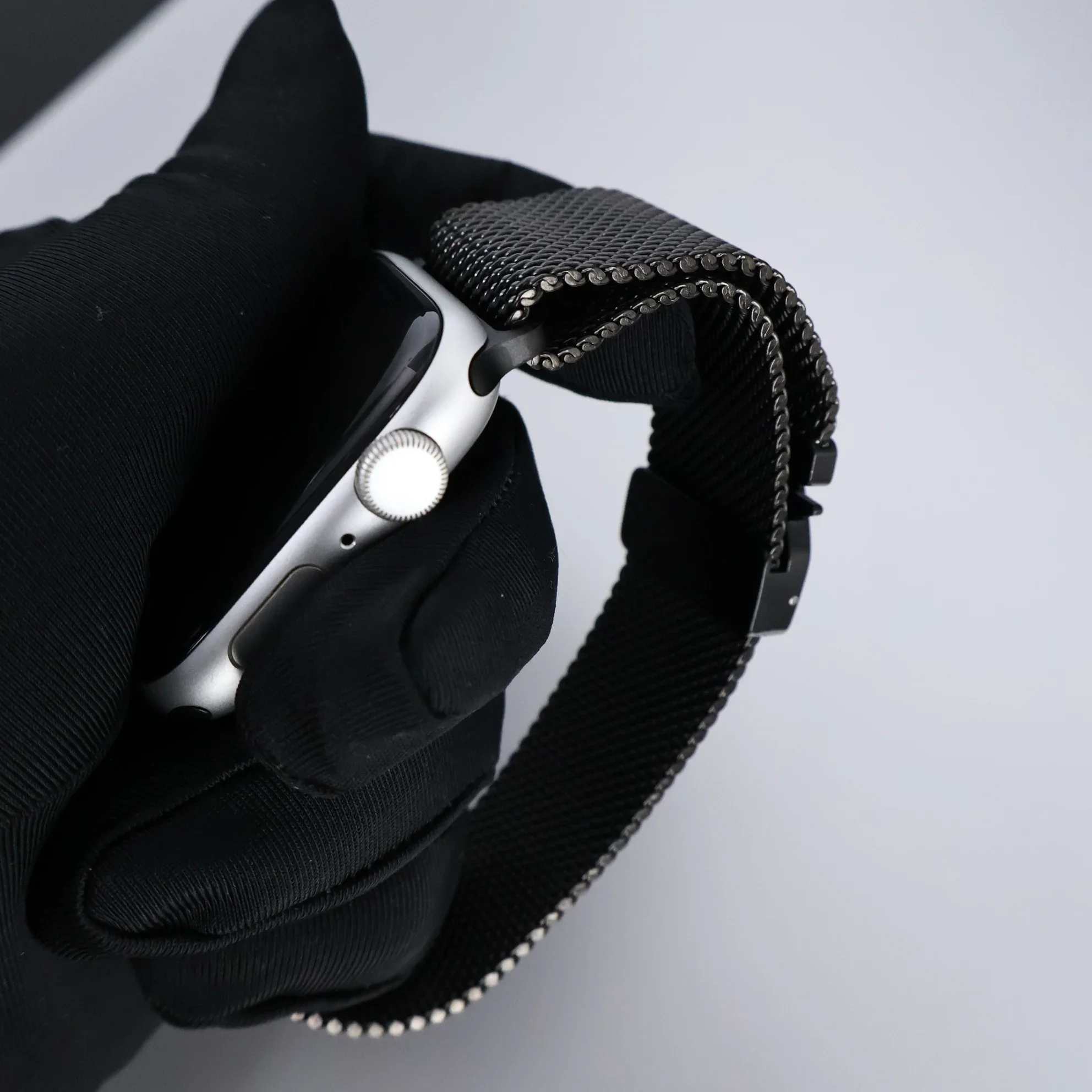 Titanium Band for Apple Watch Ultra 3 4 49mm 44 45 46mm 40 41 Series 12 10 Natural Milanese Loop IWatch Secure Parachute Buckle
