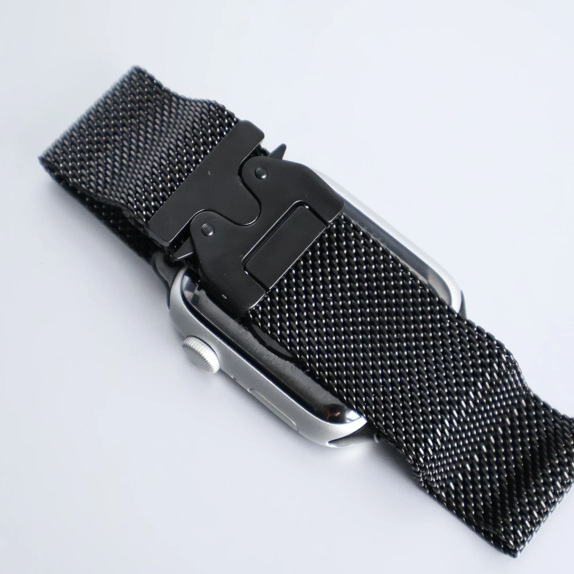 Titanium Band for Apple Watch Ultra 3 4 49mm 44 45 46mm 40 41 Series 12 10 Natural Milanese Loop IWatch Secure Parachute Buckle
