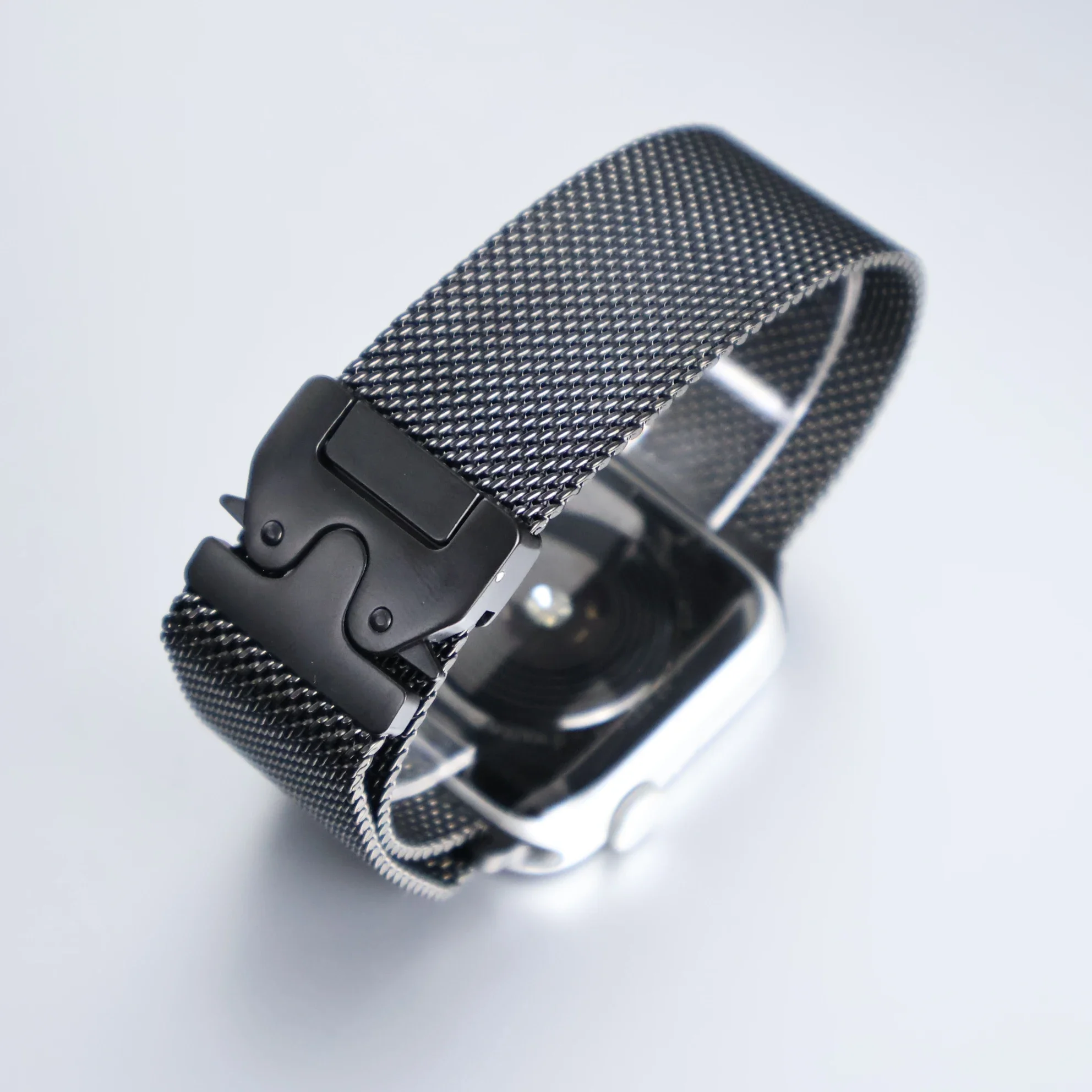 Titanium Band for Apple Watch Ultra 3 4 49mm 44 45 46mm 40 41 Series 12 10 Natural Milanese Loop IWatch Secure Parachute Buckle