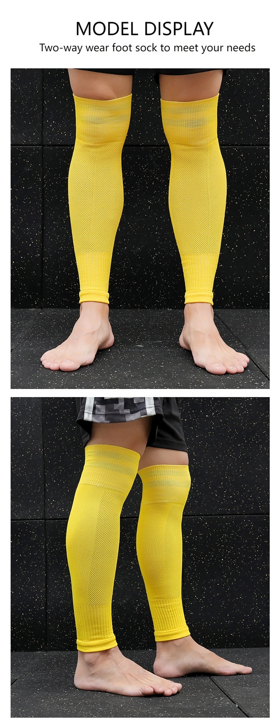 1Pair Knee Over Football Leg Guards Socks Breathable Comfort Calf Long Sock Adult Children Soccer Sports Shin Guards Leg Covers