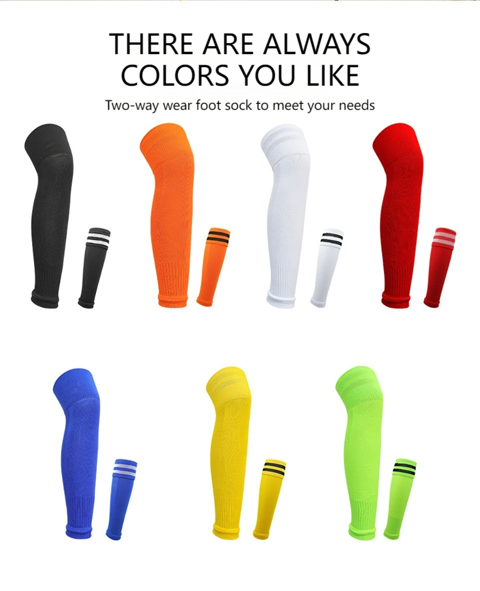 1Pair Knee Over Football Leg Guards Socks Breathable Comfort Calf Long Sock Adult Children Soccer Sports Shin Guards Leg Covers