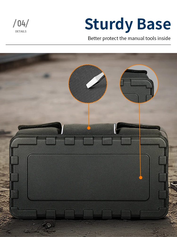 WINHUNT Heavy-Duty Tool Bag with Wide Mouth & Molded Bottom - Adjustable Shoulder Strap, Durable Polyester, Yellow/Black