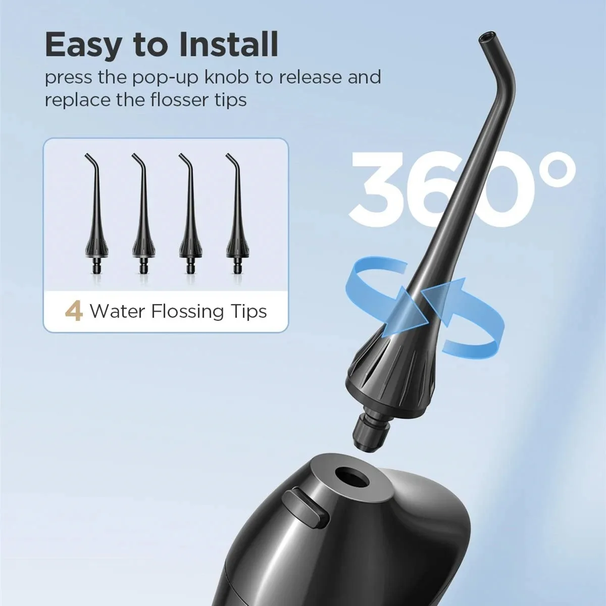 4 Pcs Water Flosser Replacement Tips For Mornwell F18/D52/F27/F09/F22/F23/F29/F32 Water Flosser Oral Irrigator