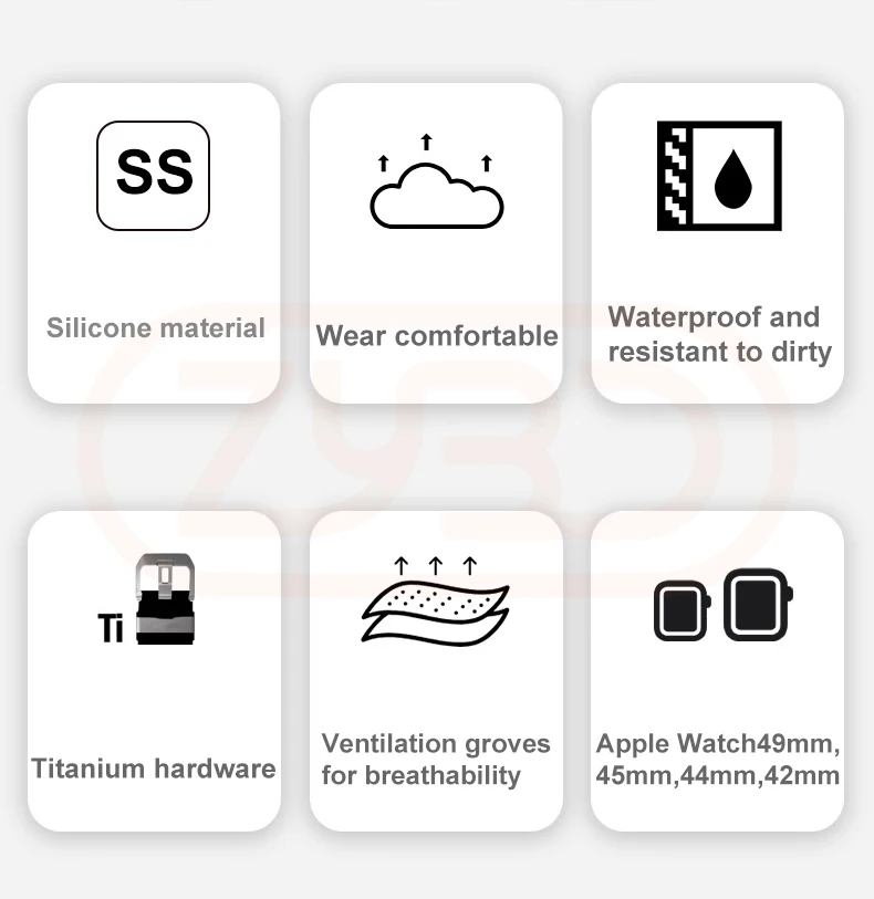 Sport Silicone Band For Apple Watch Ultra 2 10 9 8 7 6 SE 5 4 Titanium Metal Bracelet Strap For iWatch 42mm 44mm 45mm 46mm 49mm