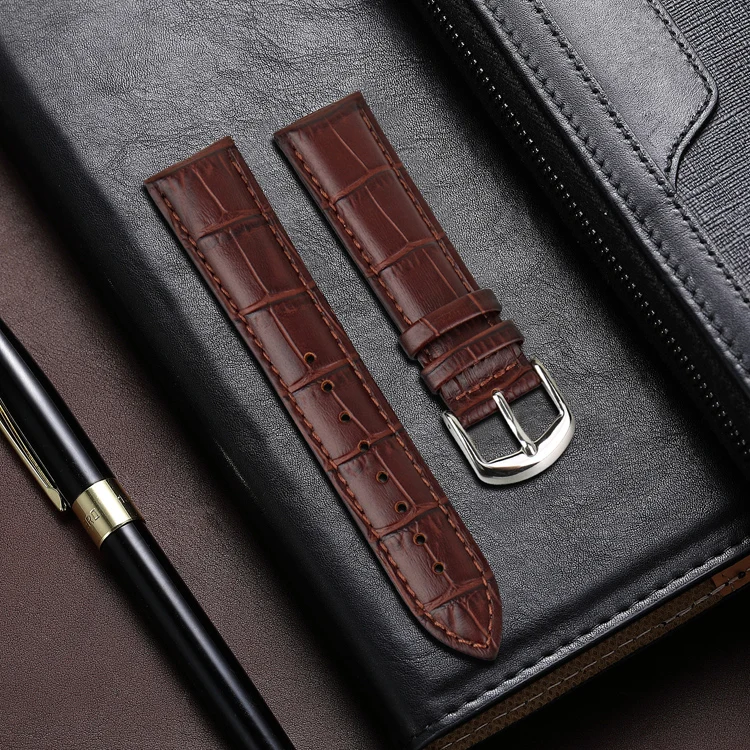 MAIKES New Watch Bracelet Belt Black Watchbands Genuine Leather Strap Watch Band 18mm 20mm 22mm Watch Accessories Wristband