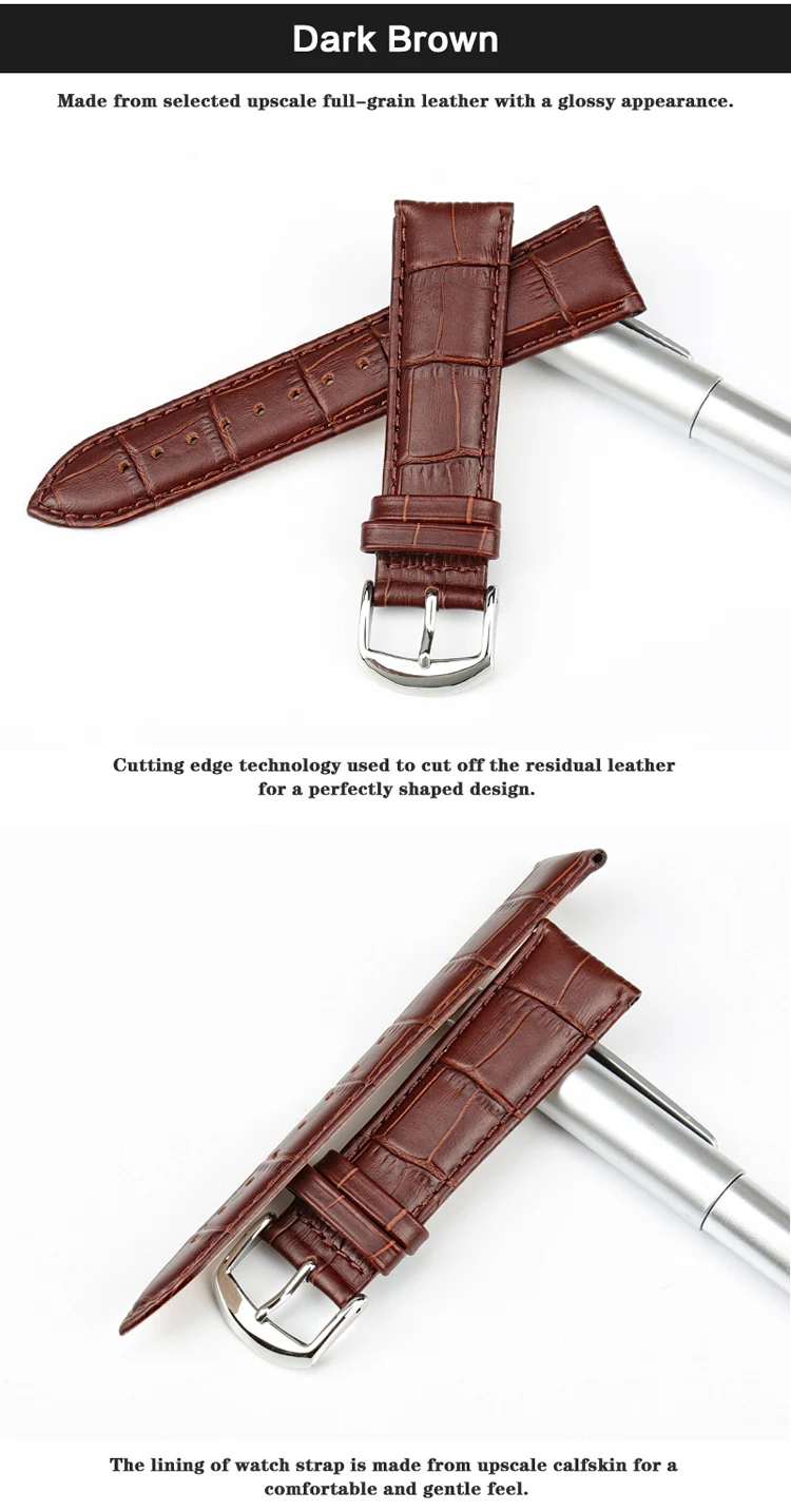 MAIKES New Watch Bracelet Belt Black Watchbands Genuine Leather Strap Watch Band 18mm 20mm 22mm Watch Accessories Wristband