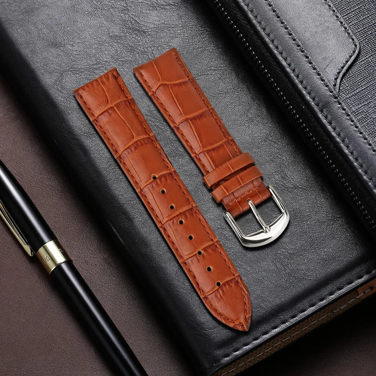 MAIKES New Watch Bracelet Belt Black Watchbands Genuine Leather Strap Watch Band 18mm 20mm 22mm Watch Accessories Wristband