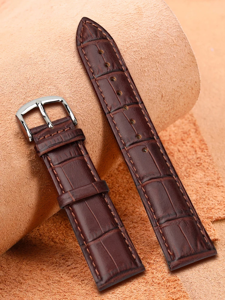 MAIKES New Watch Bracelet Belt Black Watchbands Genuine Leather Strap Watch Band 18mm 20mm 22mm Watch Accessories Wristband
