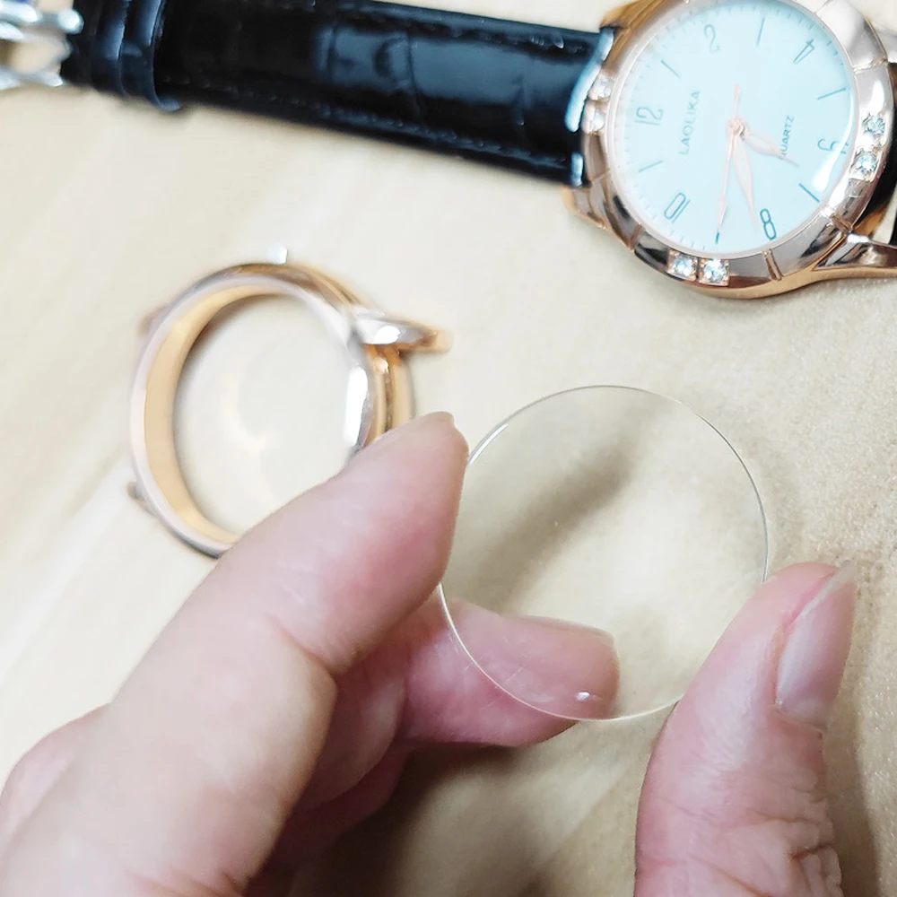 3PCS Thickness 1mm Round Watch Crystal 16mm to 45mm Watch Glass Replacement Lens Flat Mirror Watch Repair Tool Part