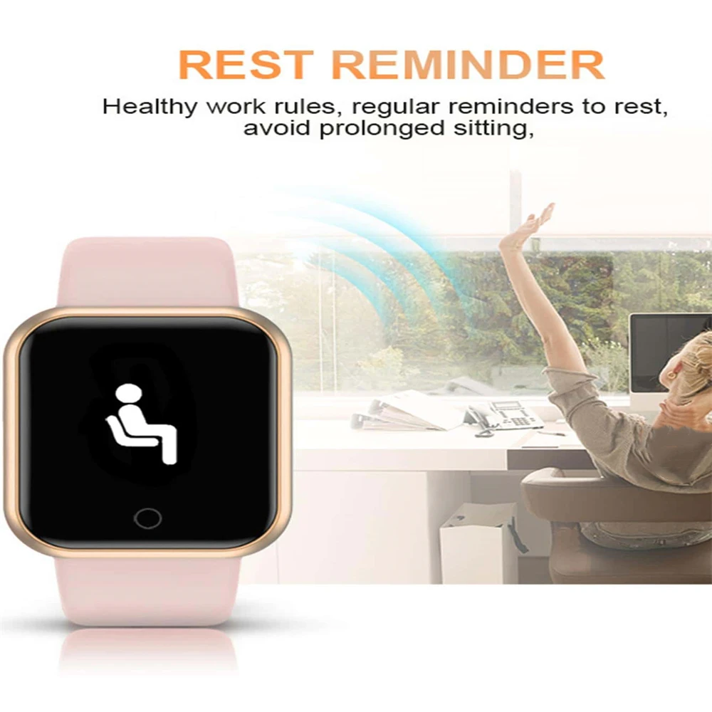 Smart Watch Music Control Calorie Distance Fitness Tracker Message Remind Men Smartwatch Women Watches Bracelet Clock Alarm Y68