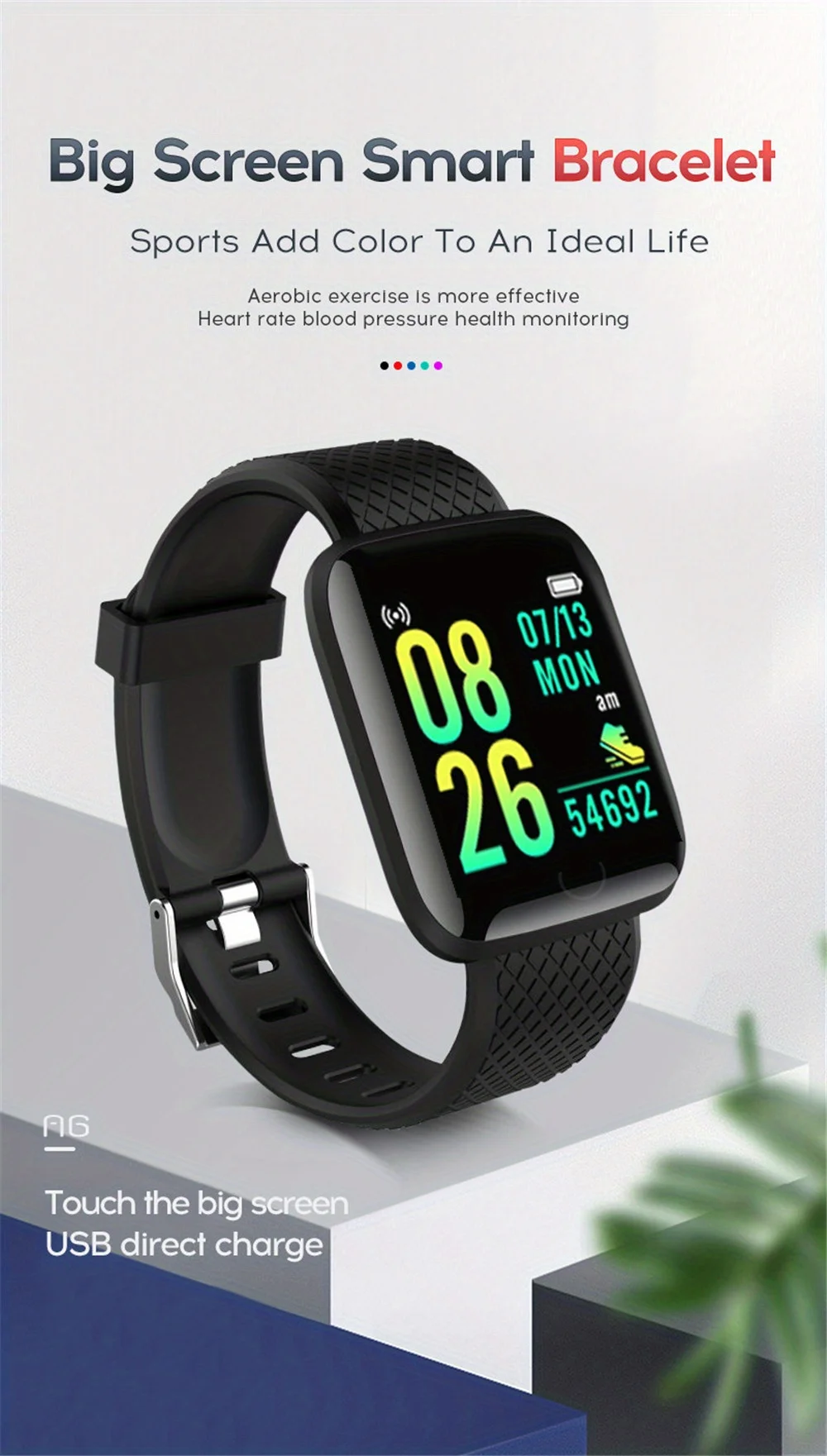 Smart Watch Music Control Calorie Distance Fitness Tracker Message Remind Men Smartwatch Women Watches Bracelet Clock Alarm Y68