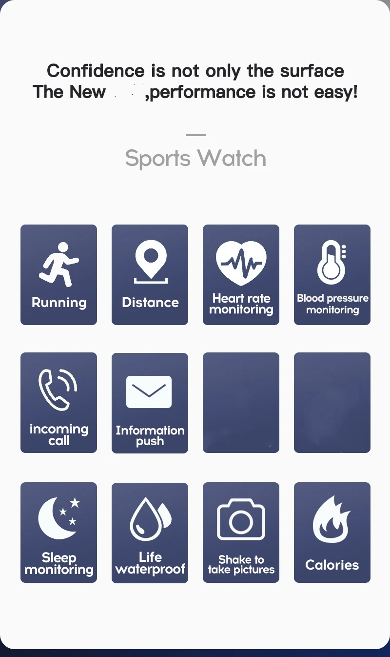 Smart Watch Music Control Calorie Distance Fitness Tracker Message Remind Men Smartwatch Women Watches Bracelet Clock Alarm Y68