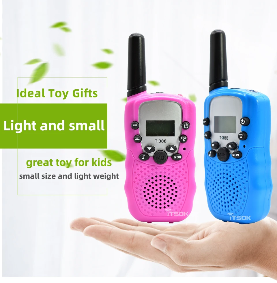 Itsok T388 Long Range Walkie Talkie for Kids FRS 22CH Free License Two Way Radio PMR 8CH Communicator