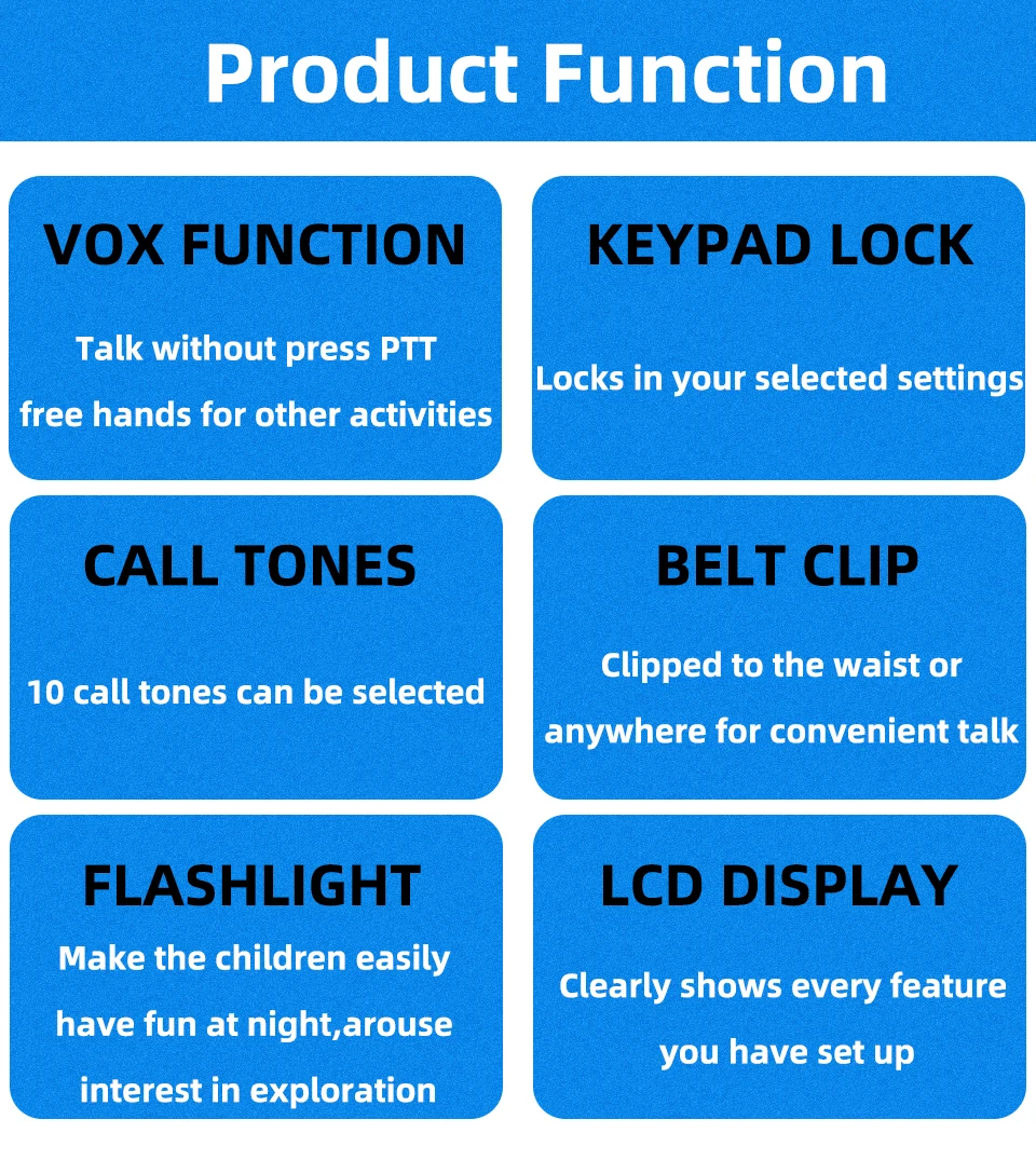 Itsok T388 Long Range Walkie Talkie for Kids FRS 22CH Free License Two Way Radio PMR 8CH Communicator
