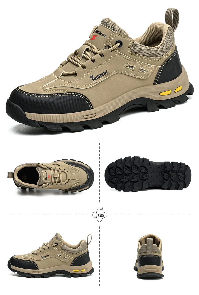 New Men's Safety Shoes, Puncture Resistant Work Shoes, Men's Protective Shoes, Wear-Resistant Work Boots Tactical Boots