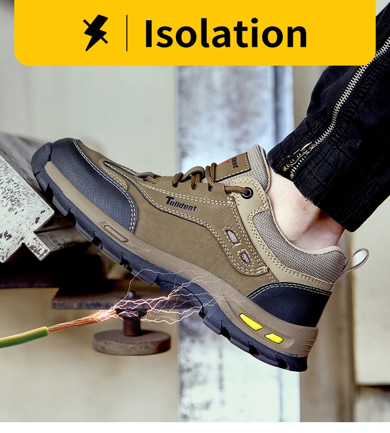 New Men's Safety Shoes, Puncture Resistant Work Shoes, Men's Protective Shoes, Wear-Resistant Work Boots Tactical Boots