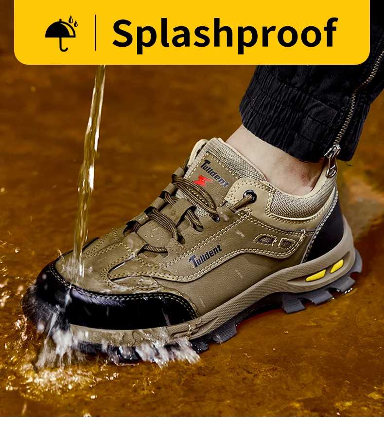 New Men's Safety Shoes, Puncture Resistant Work Shoes, Men's Protective Shoes, Wear-Resistant Work Boots Tactical Boots