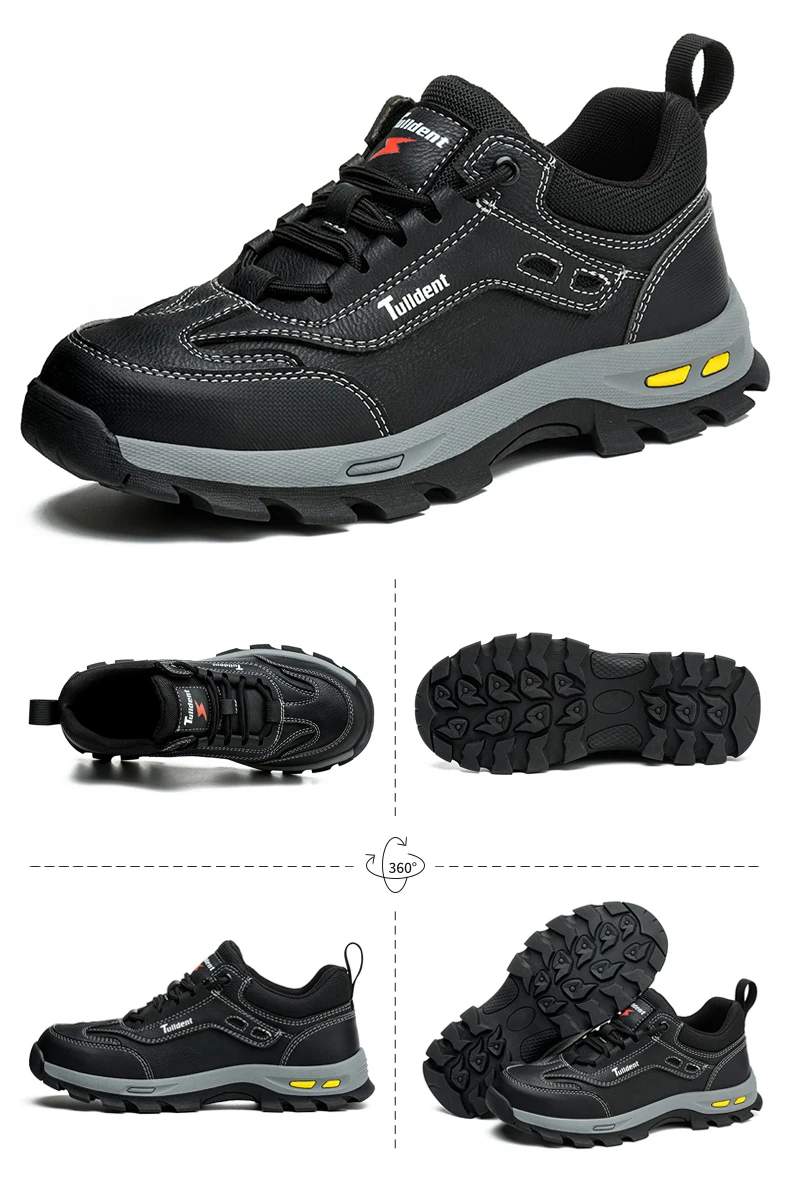 New Men's Safety Shoes, Puncture Resistant Work Shoes, Men's Protective Shoes, Wear-Resistant Work Boots Tactical Boots