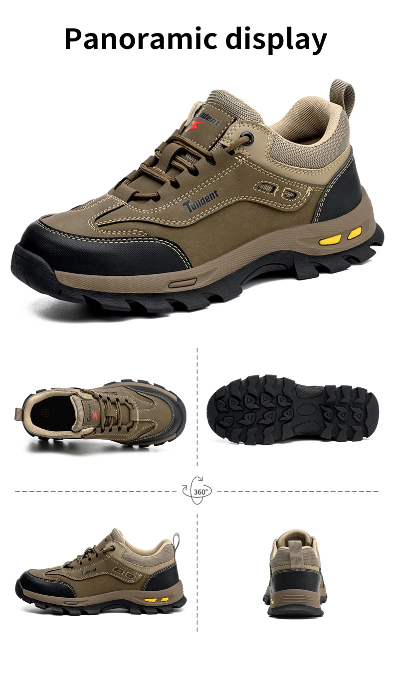 New Men's Safety Shoes, Puncture Resistant Work Shoes, Men's Protective Shoes, Wear-Resistant Work Boots Tactical Boots