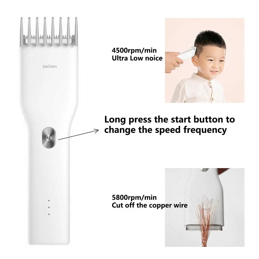 ENCHEN Boost Electric Hair Clipper Professional Cordless Fast Type-C Charging Ceramic Haircut Machine Hair Trimmer For Men Adult