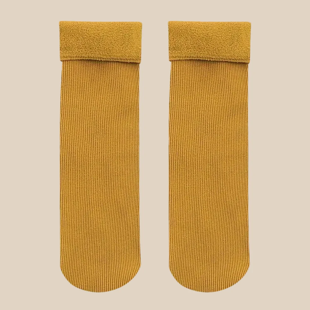4 Pairs Winter Warm Solid Women Socks Thicken Thermal Socks Black Skin Seamless Snow Sock Unisex Socks