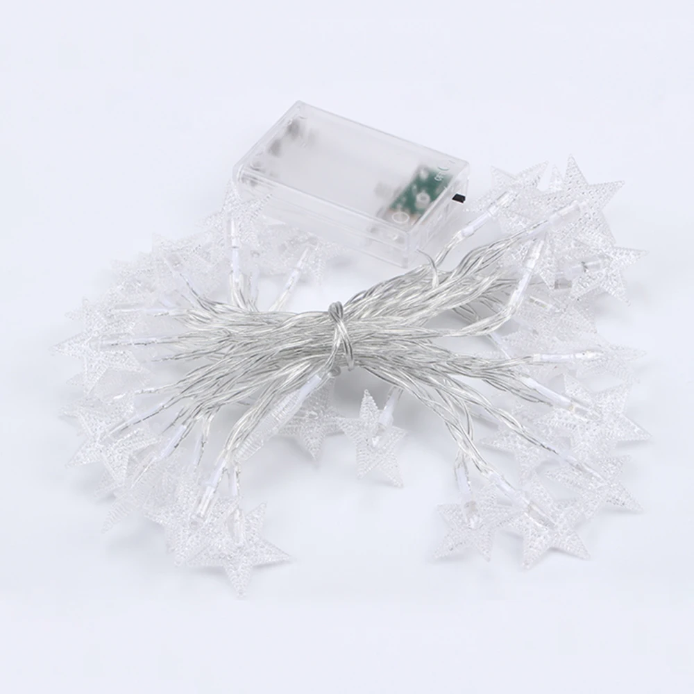 LED Star Fairy Lights Outdoor Chain Lights Garland Bulb String Lights Party Home Wedding Terrace Garden Christmas Decoration