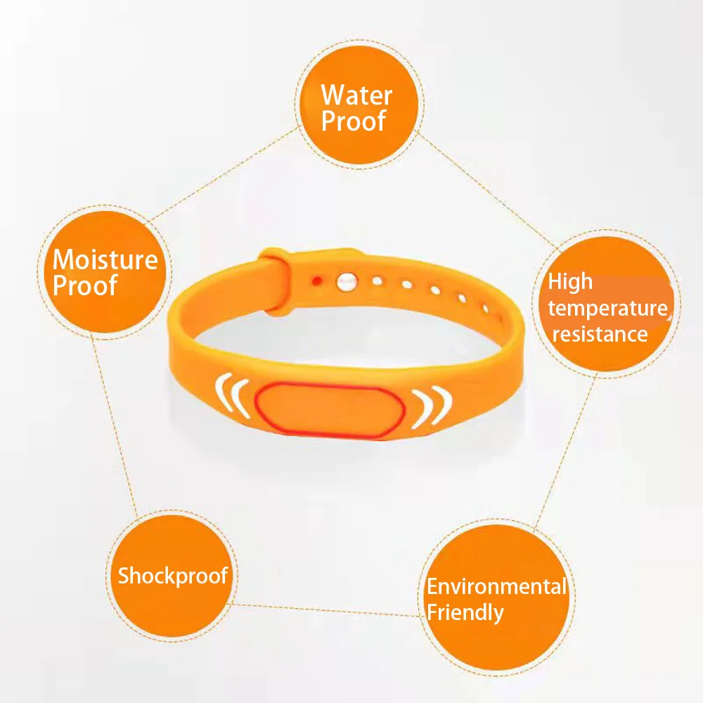 5/10PCS T5577 Rewritable Wristband 125Khz Clone Badge EM4305 Copy Token RFID Changeable Key Bracelet Proximity Card
