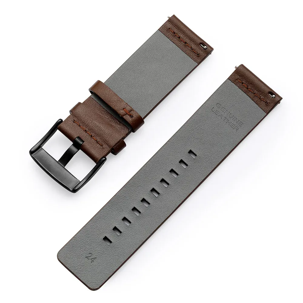 20mm 22mm Leather Strap for Samsung Galaxy Watch 7 6 5 4 6Classic Bracelet for Huawei Watch GT5 3 4Pro Band 18mm 24mm Watchband