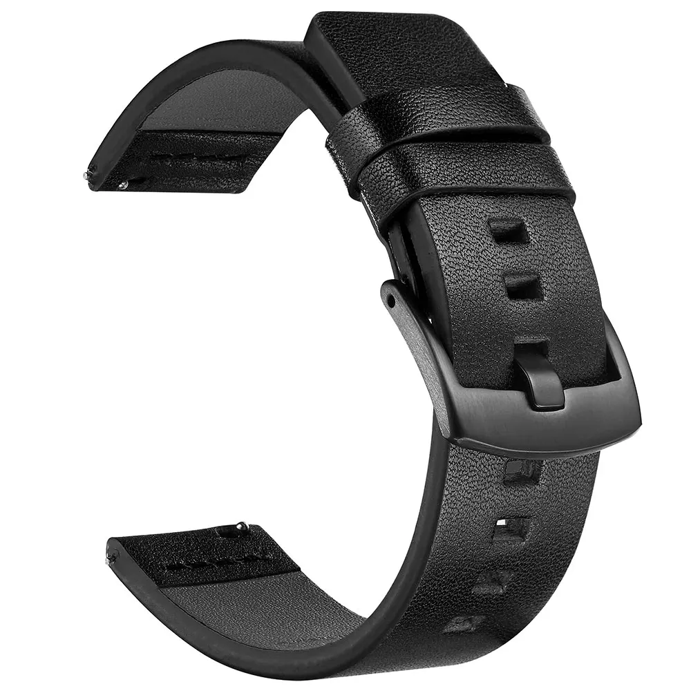 20mm 22mm Leather Strap for Samsung Galaxy Watch 7 6 5 4 6Classic Bracelet for Huawei Watch GT5 3 4Pro Band 18mm 24mm Watchband