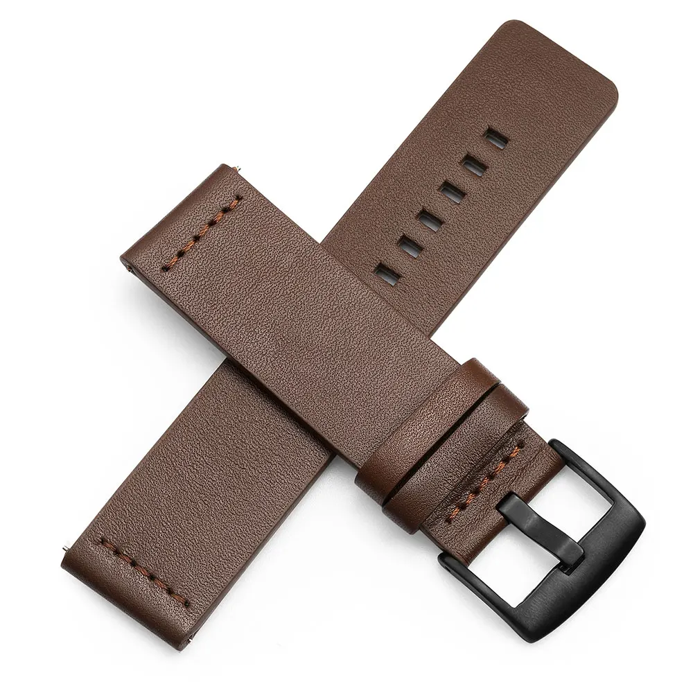 20mm 22mm Leather Strap for Samsung Galaxy Watch 7 6 5 4 6Classic Bracelet for Huawei Watch GT5 3 4Pro Band 18mm 24mm Watchband