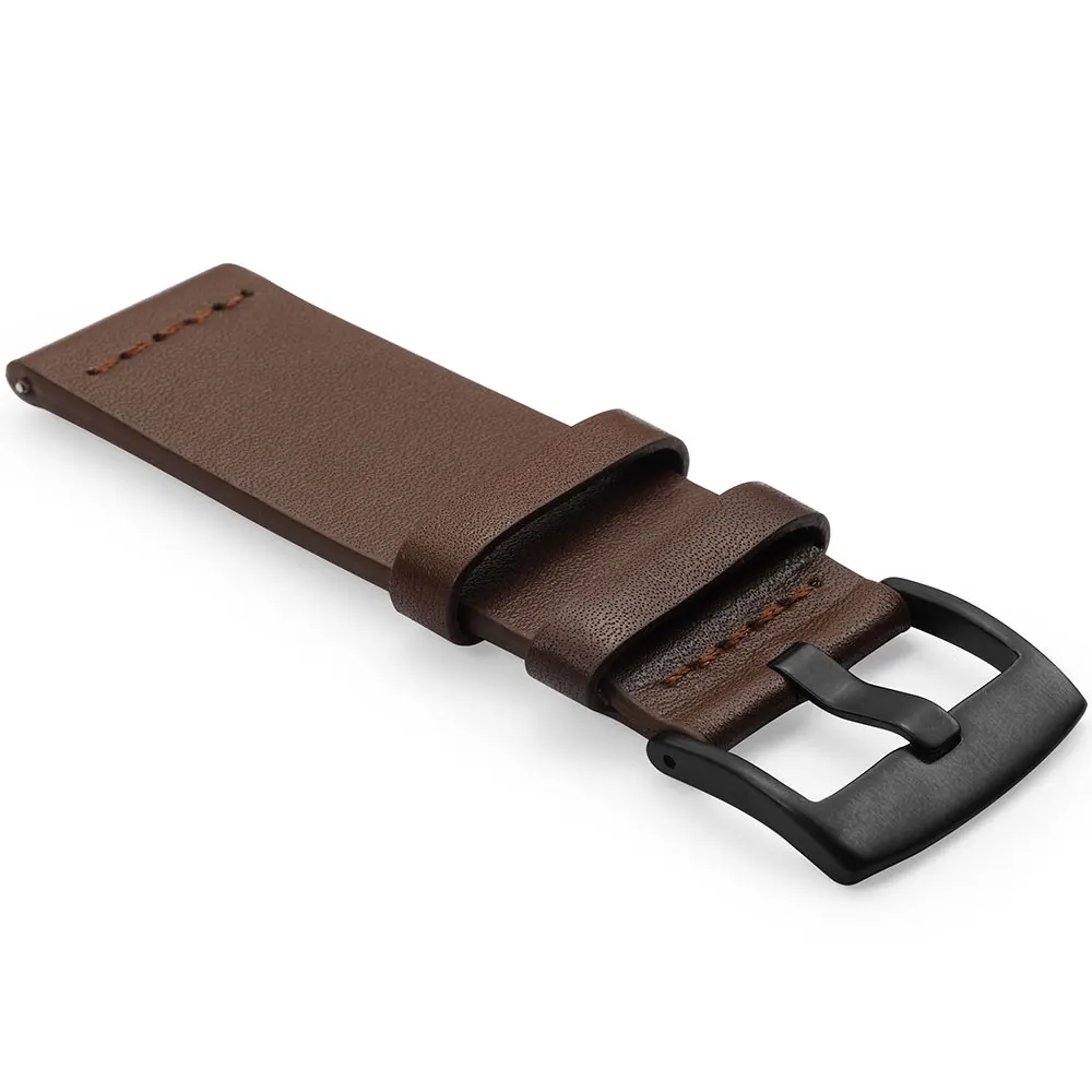 20mm 22mm Leather Strap for Samsung Galaxy Watch 7 6 5 4 6Classic Bracelet for Huawei Watch GT5 3 4Pro Band 18mm 24mm Watchband