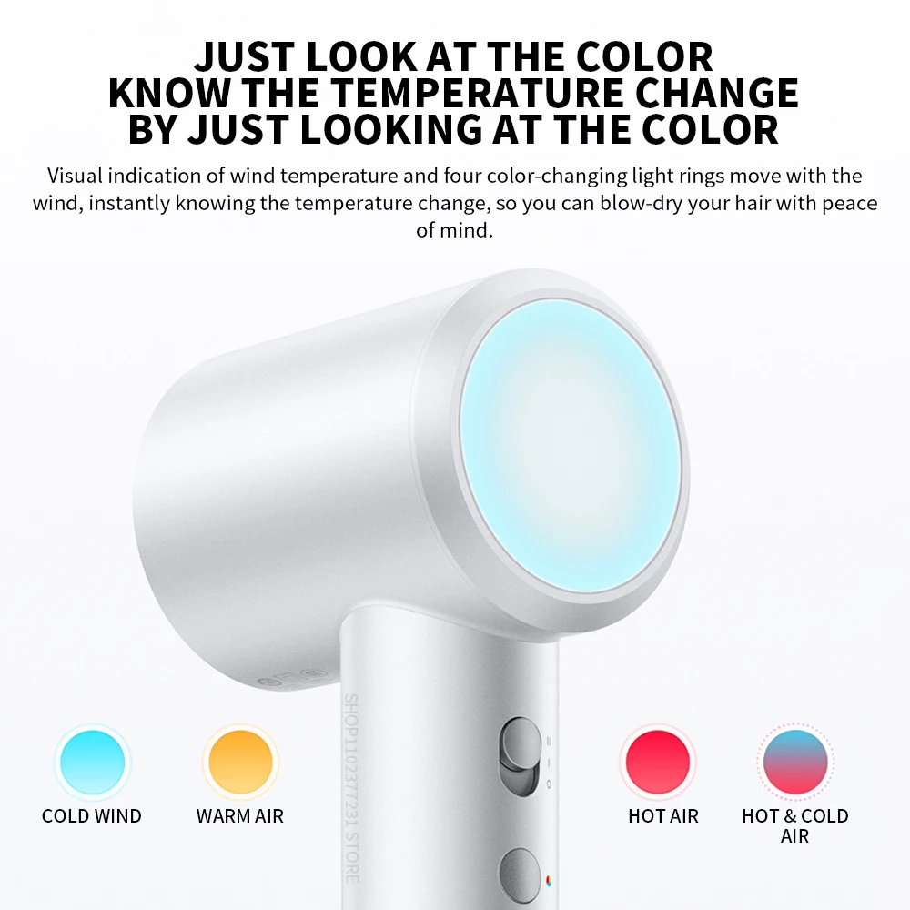 MIJIA High Speed Hair Dryer H501,110000RPM 200‑Million‑Ion Low‑Noise Lightweight Quick Dry Blow Dryer For Home Use -CN-