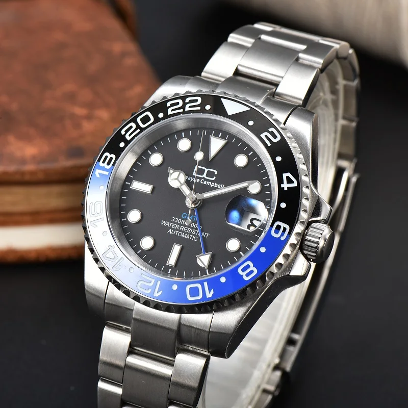 40mm * 31.7mm Ceramic Watch Tilt Bezel Insert Fit 42mm to 44mm Diving GMT Yacht Sea Dweller Watch Cases Watch Ring Accessories