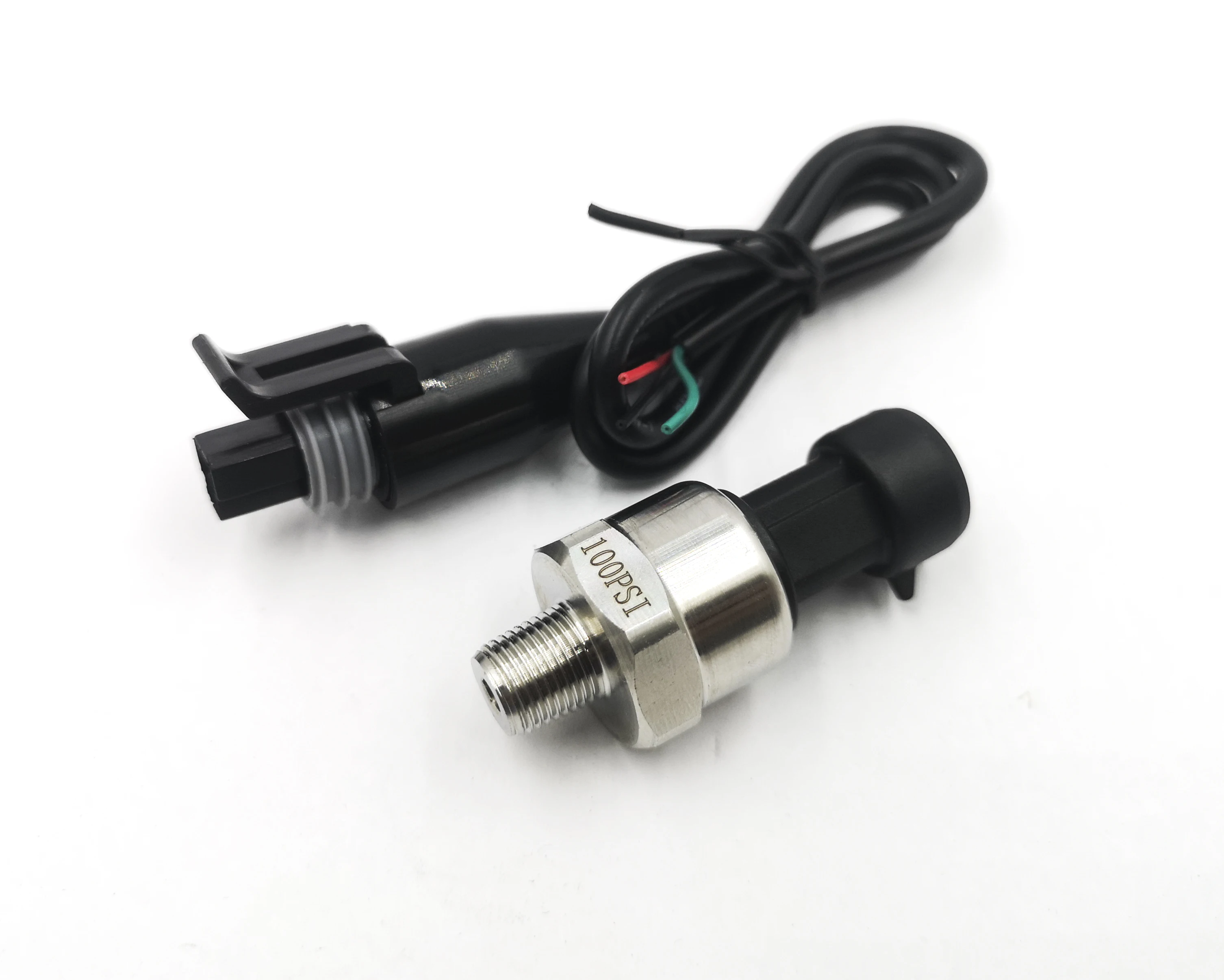 Pressure Sensor Transducer Transmitter for Water Oil Fuel Gas Air 1/8NPT DC 5V Ceramic Sensor Stainless Steel 5-300psi Optional