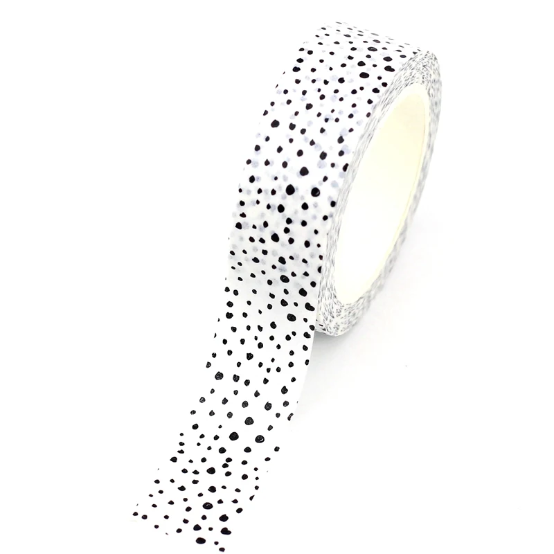 NEW 1PC 10M Decorative Black and White Japanese Washi Tape Set DIY Journaling Adhesive Moon Masking Tape Cute Stationery