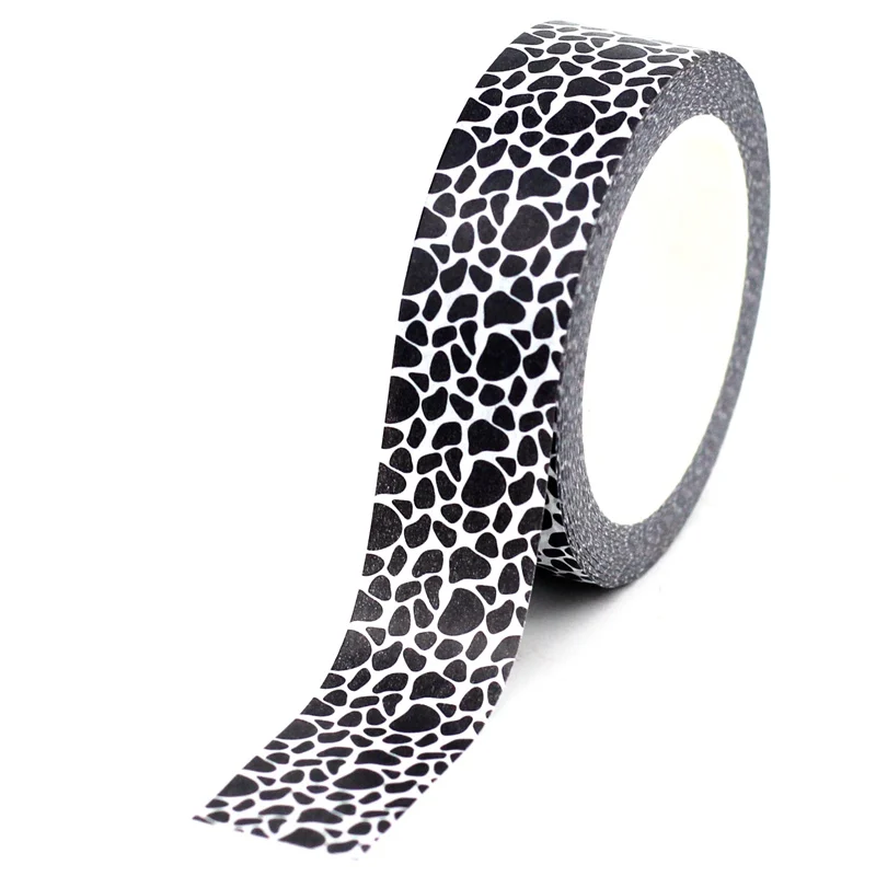 NEW 1PC 10M Decorative Black and White Japanese Washi Tape Set DIY Journaling Adhesive Moon Masking Tape Cute Stationery