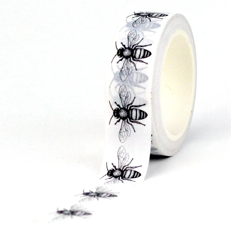 NEW 1PC 10M Decorative Black and White Japanese Washi Tape Set DIY Journaling Adhesive Moon Masking Tape Cute Stationery