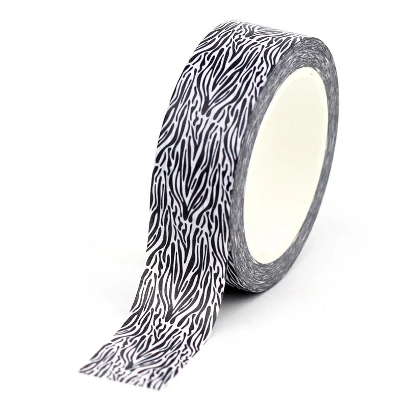 NEW 1PC 10M Decorative Black and White Japanese Washi Tape Set DIY Journaling Adhesive Moon Masking Tape Cute Stationery
