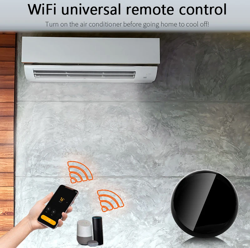 Wifi Smart Universal IR Remote Control DIY Infrared Remote Control for TV Air Conditioner Via Alexa Google Home Tuya Smart Life