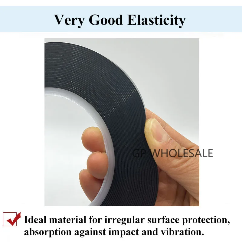 10meters, 3mm/4mm/5mm Double Sided Sticky Foam Tape Adhesive LCD Screen Frameless For TV Borderless Curved Display Sealing Fix