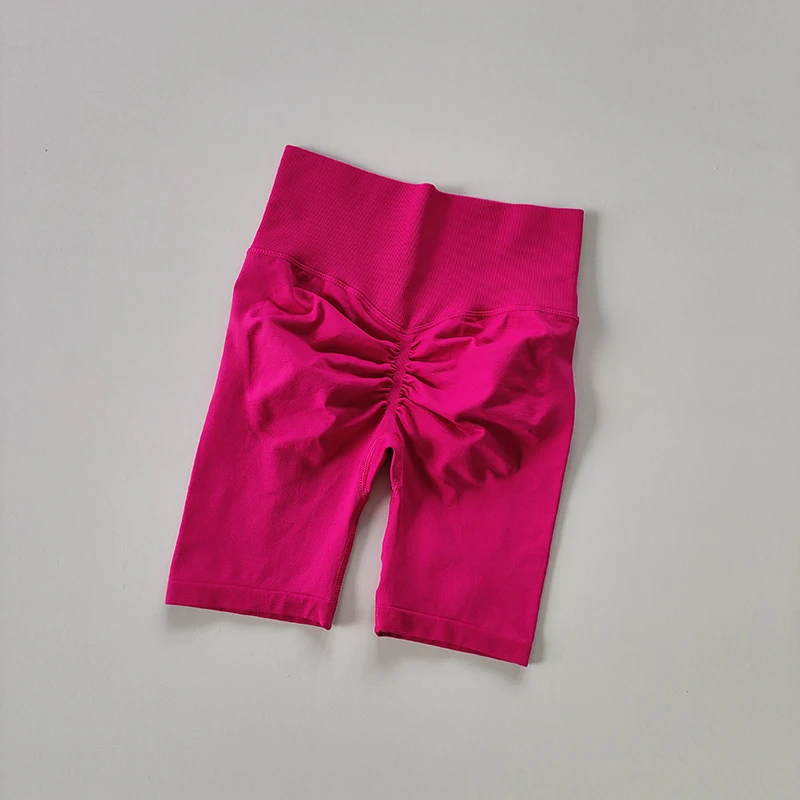 Women Yoga Shorts High Waist Sport Shorts Hip Push Up Soft Fitness Quick Dry Running Shorts Tummy Control Workout Gym Shorts