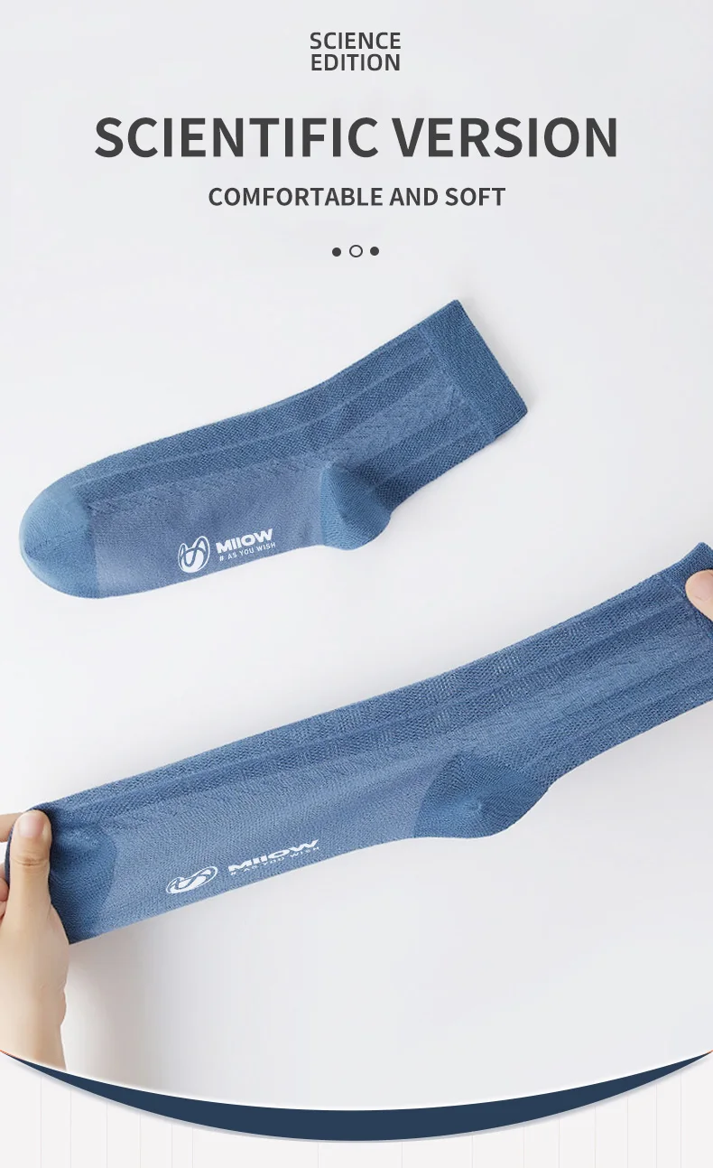 MiiOW 5 Pairs/Lot Cotton Socks Men's Casual Dress Socks Printing Winter Warm Long Male High Quality Colorful Socks For Man Gift