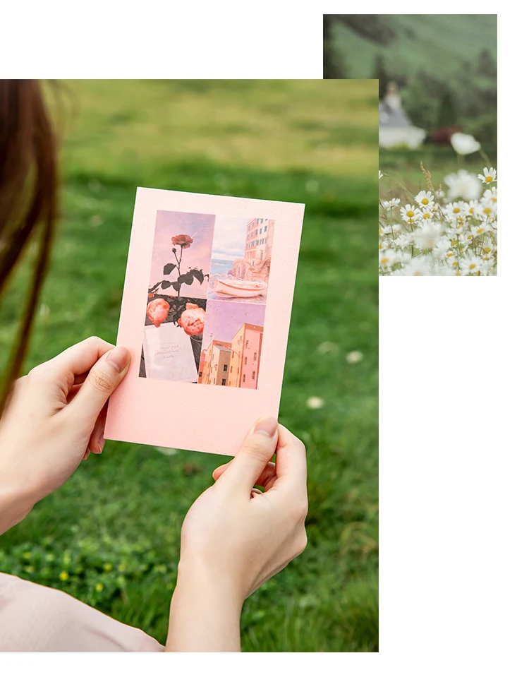 50pcs Life Scenery Sticky Book Style Deco Stationery Scrapbooking Decorative background Stickers Sticky Art Aesthetics Stickers