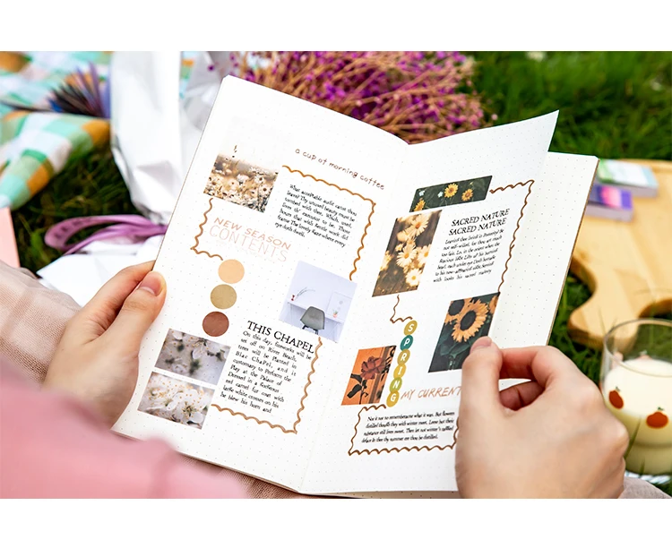 50pcs Life Scenery Sticky Book Style Deco Stationery Scrapbooking Decorative background Stickers Sticky Art Aesthetics Stickers