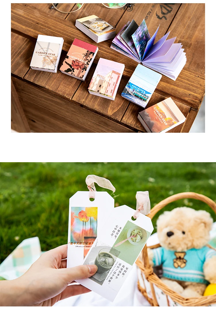 50pcs Life Scenery Sticky Book Style Deco Stationery Scrapbooking Decorative background Stickers Sticky Art Aesthetics Stickers