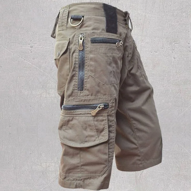Men's Cargo Shorts 2023 Summer Army Military Cotton Loose Tactical Joggers Shorts Men Multiple Pockets Work Casual Short Pants