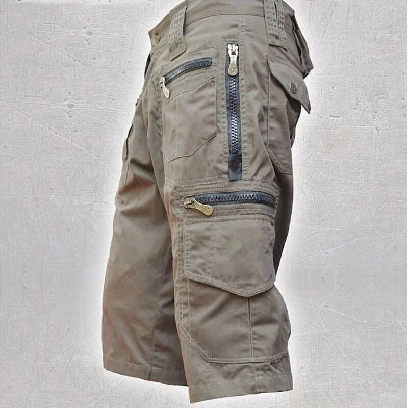 Men's Cargo Shorts 2023 Summer Army Military Cotton Loose Tactical Joggers Shorts Men Multiple Pockets Work Casual Short Pants