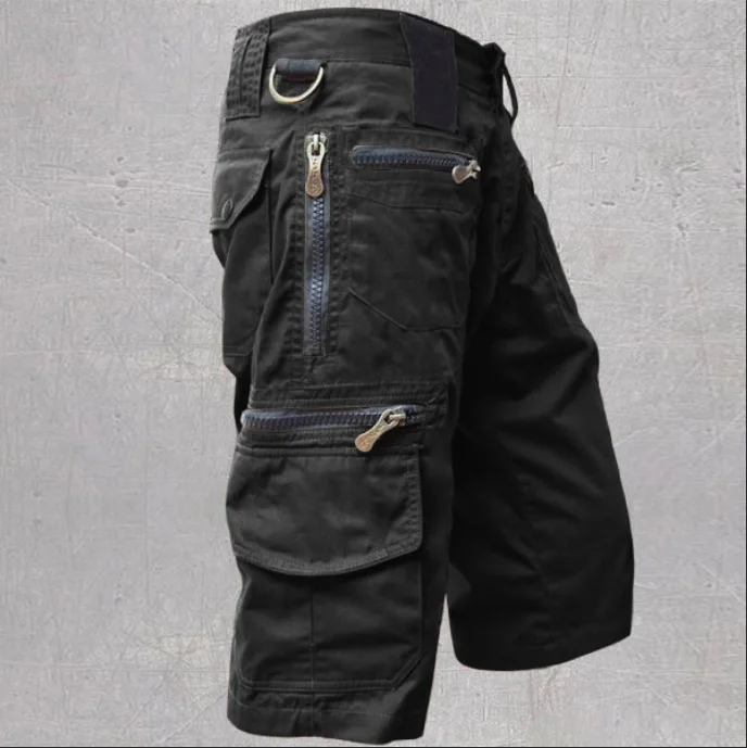 Men's Cargo Shorts 2023 Summer Army Military Cotton Loose Tactical Joggers Shorts Men Multiple Pockets Work Casual Short Pants
