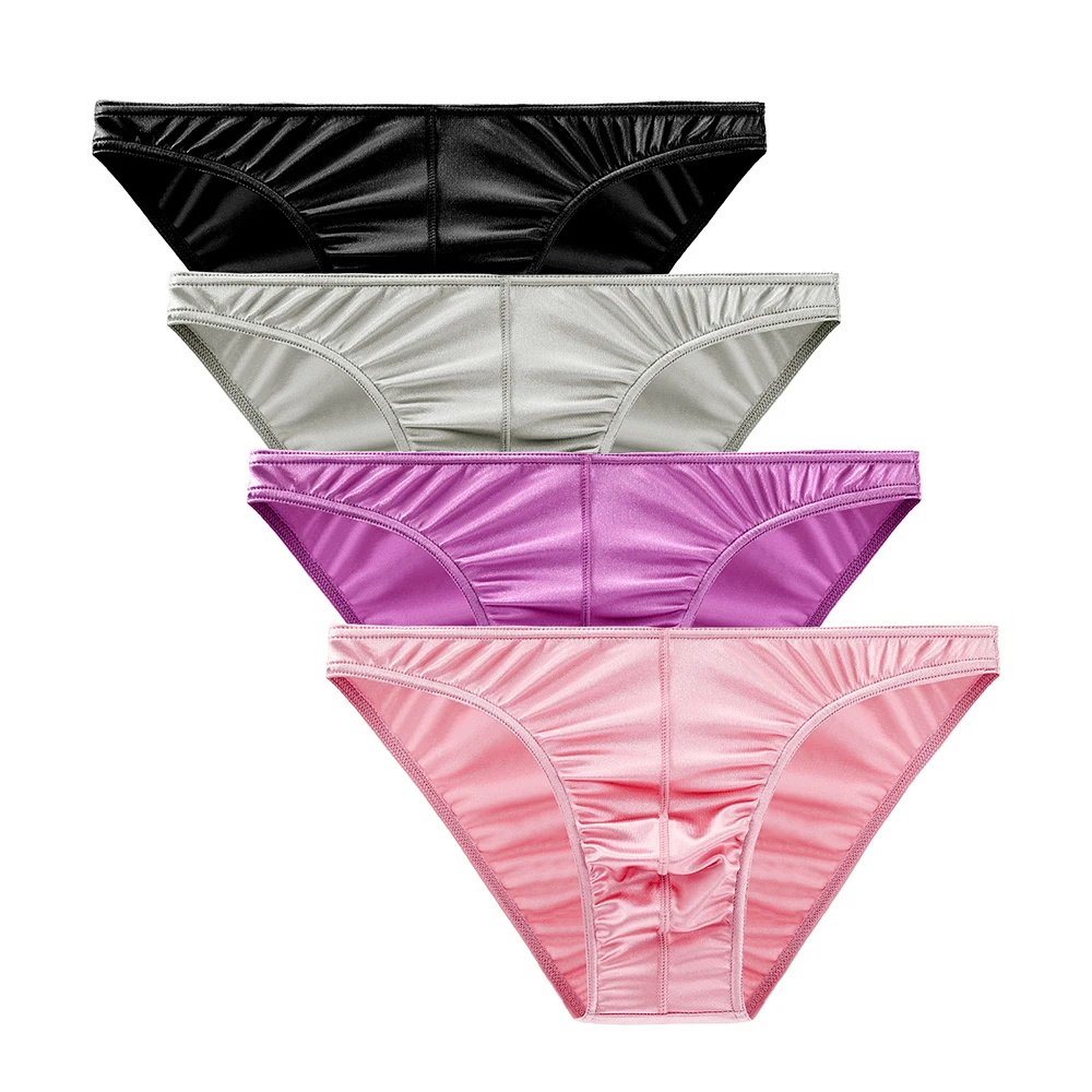 Men's Panties Couple Underwear Men Large Size Pant  Gay Comfortable Sexy Underpants High Quality Briefs Satin Silky Multicolor