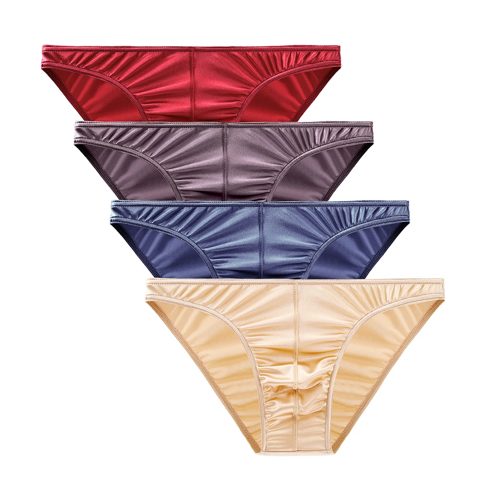 Men's Panties Couple Underwear Men Large Size Pant  Gay Comfortable Sexy Underpants High Quality Briefs Satin Silky Multicolor